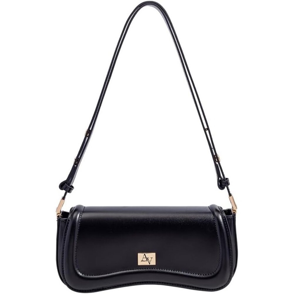 Women's Black Joy Shoulder Bag  Ladies Fashion Handbag for Daily & Travel Use